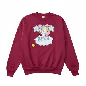 Vintage Jerzees JOY Angel Graphic Sweatshirt USA Made Whimsical Medium Cherub